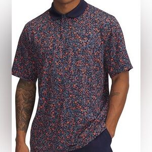 Under Armour Golf Polo Shirt Mens XL Matchplay Printed Floral Stretch New